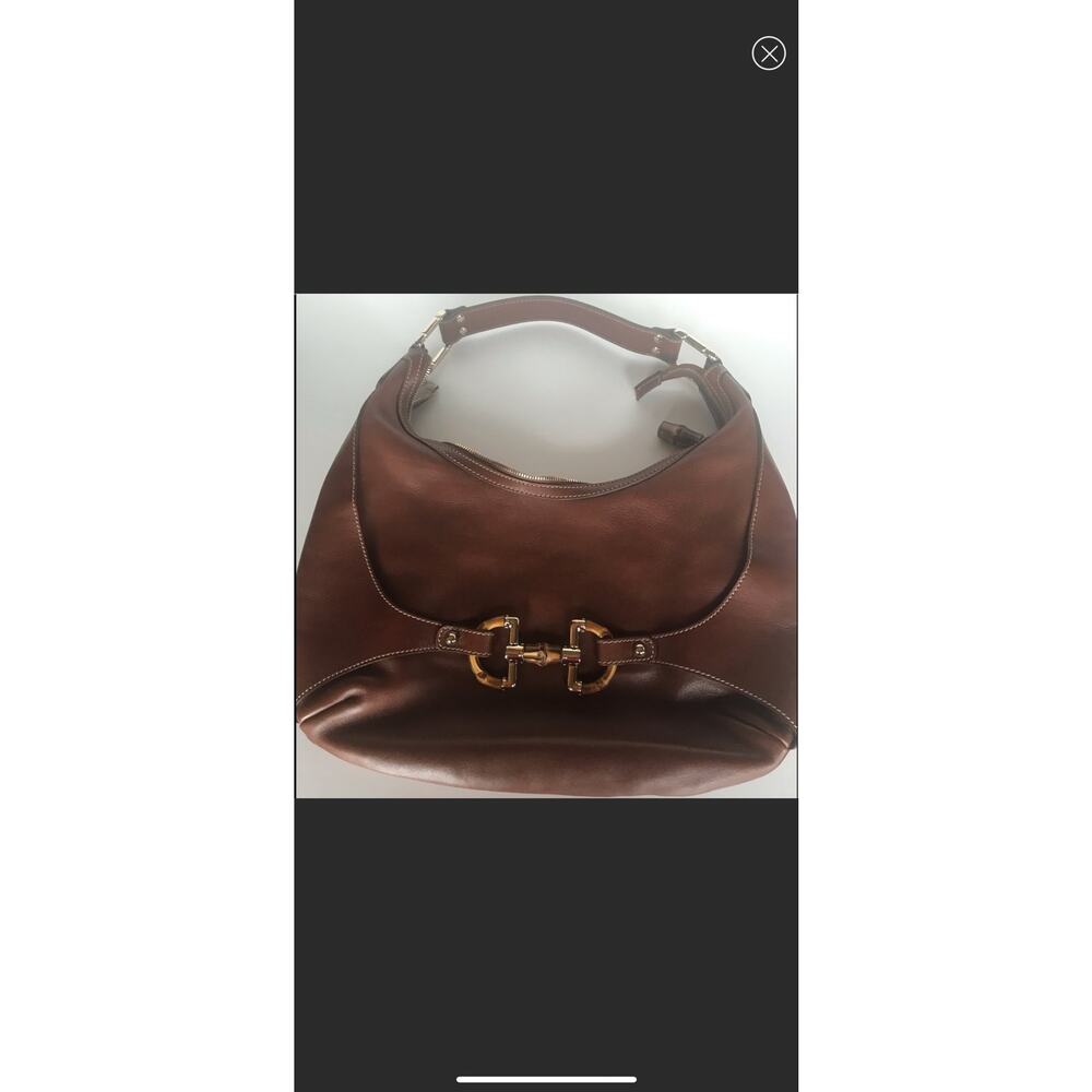Authentic Gucci, leather and bamboo Amalfi hobo bag. Vintage